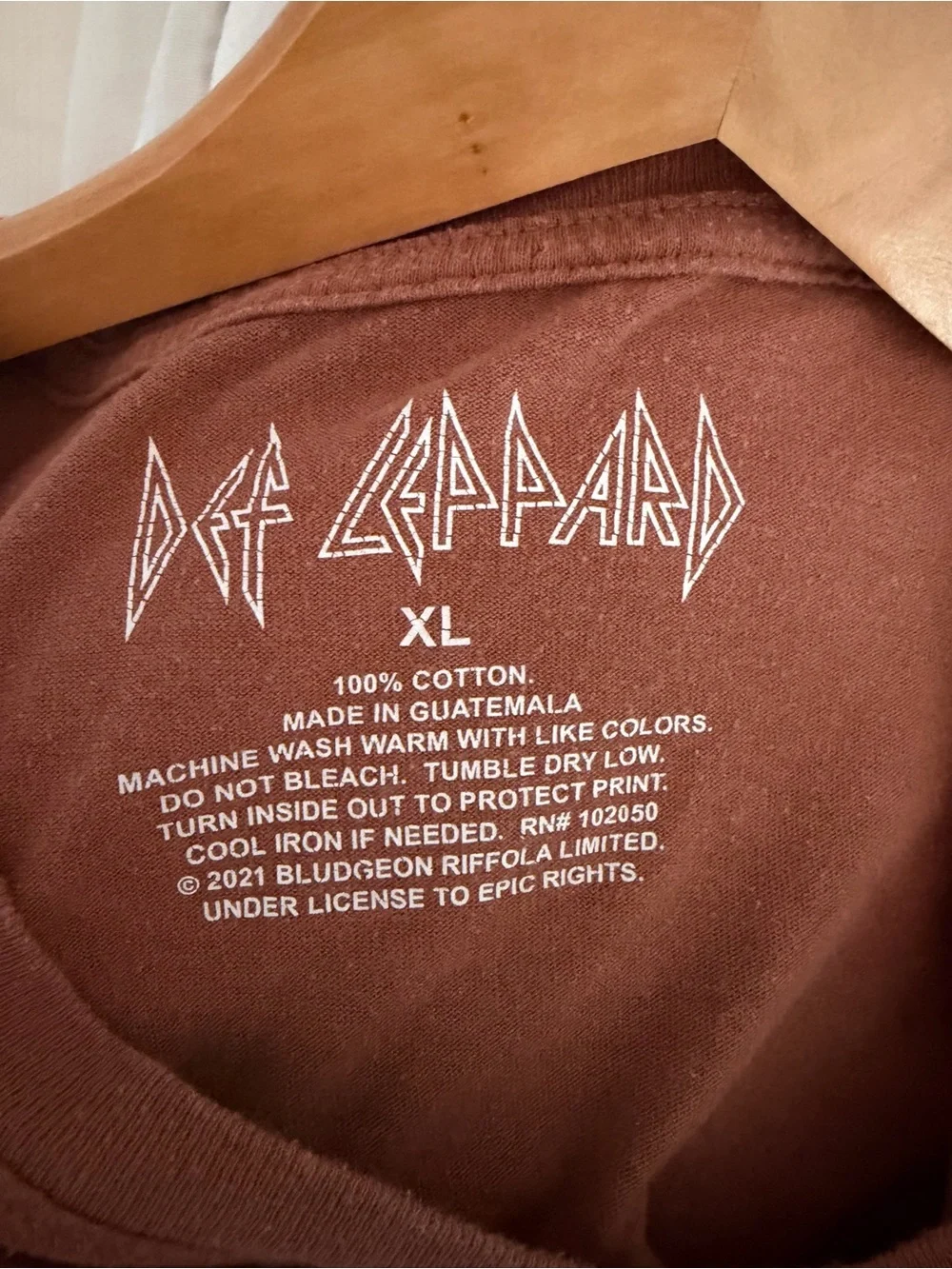 Def Leppard Graphic Tee - Rust Brown